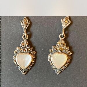 Sterling Silver Heart-Shaped Earrings